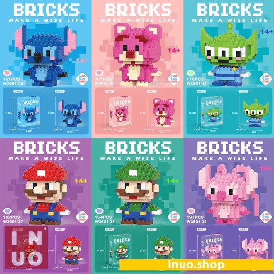 Bloques de construcción de dibujos animados para niños⭐️Elija ≥100 piezas, el precio incluye el flete⭐